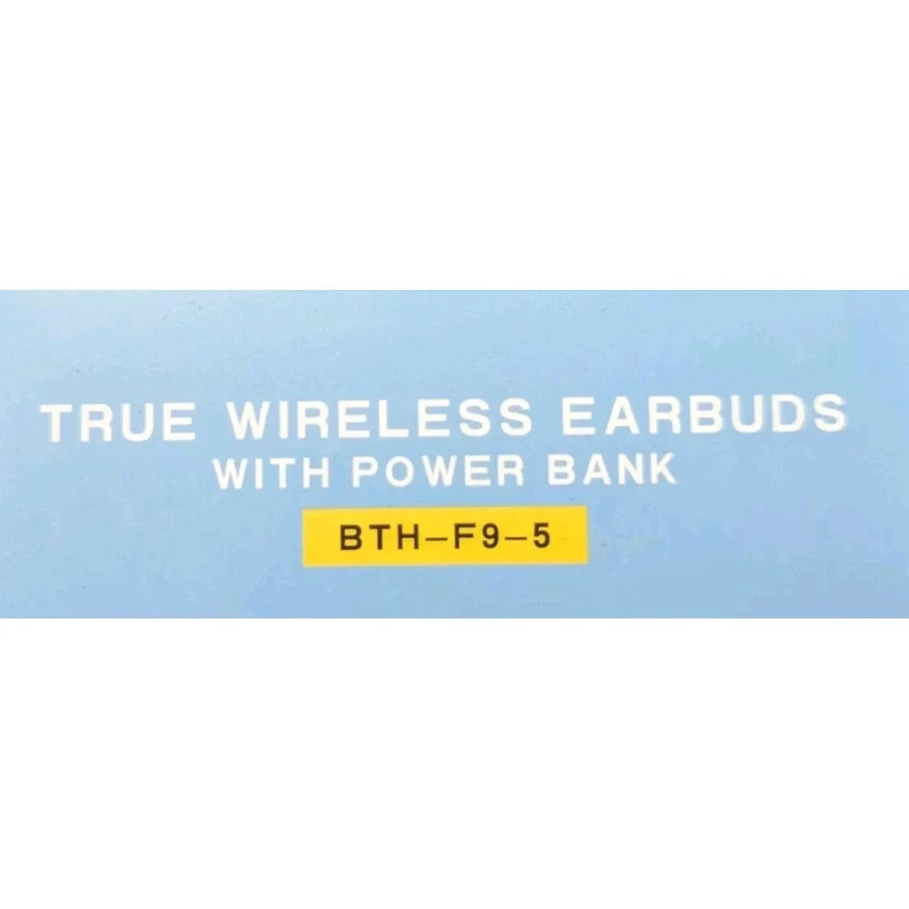 TWS BTH-F9-5 Stereo Wireless Earbuds With Power Bank Bluetooth 5.1 Earphones